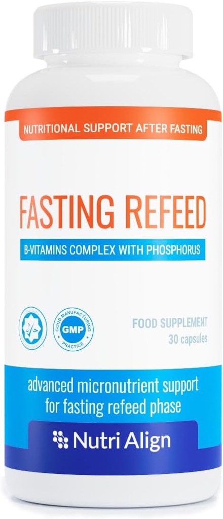 Nutri-Align Fasting Refeed Multivitamin | 30 Fasting Multi Vitamin Capsules | Multivitamin för Män & Kvinnor | Vitamin B Complex, Fosfor & Vitamin D & C Fasting Multivitaminer | Gluten Free