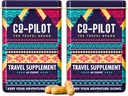 Supplement 2 Pack: Jet Lag Prevention + Ashwagandha, Rhodiola, D3+ for Immune Support, Energy, Digestive Health | Airplane Travel Essentials Multivitamin | Vegan | 120 Count