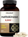 NatureBell Nattokinase Supplement 8.000 FU per portie, 240 Veggie Capsules 