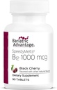 Bariatric Advancage B-12 速溶胶,维生素B12 1000 mcg 补充剂,快速熔化200 mcg 富力酸用于营养支持 - 黑樱桃,90 counter