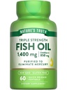 Nature's Truth Triple Strength Fish Oil 1400 mg | 850 mg Omega-3 | 60 Softgels | Non-GMO & Gluten Free