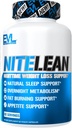 Evlution Nutrition Night Time Fat Burner Support - Overnight Sleep and Weight Loss Support Pills with Termogenic Green Tea and White Nerki Bean Extract - Diet Pigułki, które mogą pomóc uparty Fat Loss