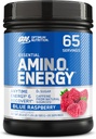 Optimum Nutrition Amino Energy - Pre Workout with Green Tea, BCAA, Acids, Keto Friendly, Green Coffee Extract, Energy Powder - Blue Raspberry, 65 Servings (Packaging May Wary)