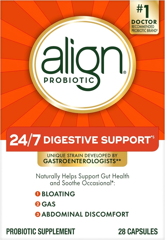 Align Probiotic, Probiotics for Women and Men, Daily Probiotic Addition for Digestive Health*, #1 Препоръчителни пробиотик от лекари и гастроентерологи