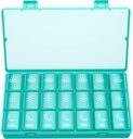 BUG HULL Weekly Pill Organizer 3X bir gün, Daily 7 Day Medicine Pill Organizer 3 Times bir gün, Vitaminlər üçün Travel Pill Case Konteyner