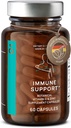 N°7 Immunstøtte Supplement - Immunitetsforsterkning med Echinacea - Naturlig vitamin C fra Acerola - Zink - Andrographis - Grapefruktfrøekstrakt - Vegansk immunsystem vitaminer kompleks - 60 Kapsler