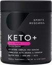 Investigación deportiva Keto Plus Ketones exóxenos con goBHB - 30 servizos | Keto Electrolyte Powder for Hydration, Energy, Focus & Ketosis | Keto Certified, Vegan Friendly (Fruit Punch)