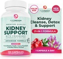 PurePremium Kidney Support Supplement – Rim Cleanse Detox e reparo com extrato de cranberry & Astragalus - 21-in-1 Complexo Suporta Bladder Normal, Trato urinário & Rim Saúde - 120 Dia Fornecimento