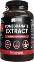 Jatorrizko osagaiak Pomegranate extract No Magnesium or Rice Fillers, Always Pure, Lab Verified (365 kapsulak)