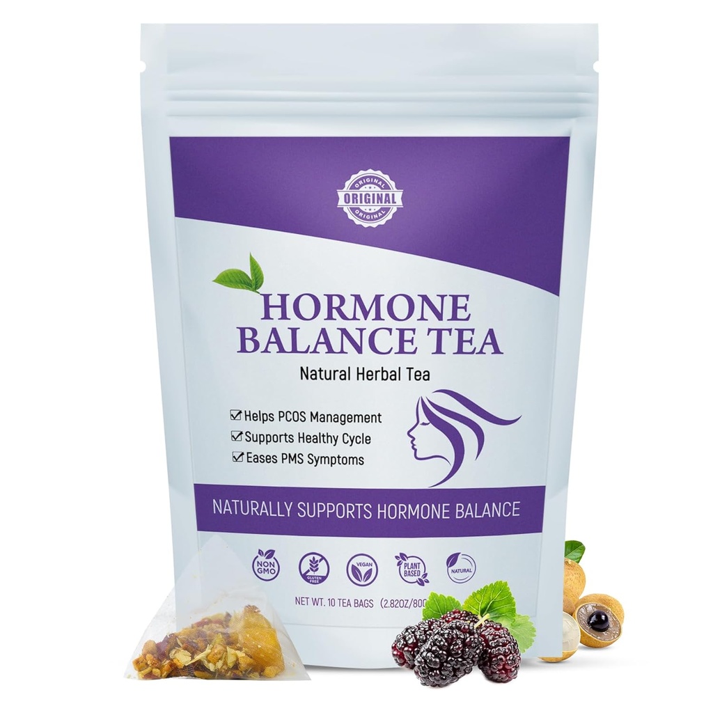Aromlife Hormone Balance Tea for Women Support Menstrual Cycle & Help to Get Pregnant Fast, 10 Loose Leaf Teabags for Fertilitas dan Ovulasi