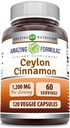 Menakjubkan Formulas Ceylon Cinnamon 1200 Mg 124; Vegetarian Capsules 124; Non-GMO 124; Gluten- Free 124; Made in USA (1 Pack 124; 120 Count)