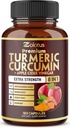 1개의 Turmeric Curcumin + Apple Cinder Vinegar 캡슐, Ashwagandha, Ginger, Garlic 전구, 180의 캡슐을 가진 6 달 공급에 대하여 7