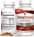CinnaChroma Capsules - Kaneelsupplementen met 10:1 Extract, Chroom, Vanadium, Selenium, Vitamine D3 & K2 - Natural Sugar Blocker - 30 capsules, 1 maand levering