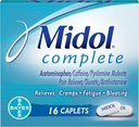 Midol Caplete complete - 16 Caplete, ambalaj de 3