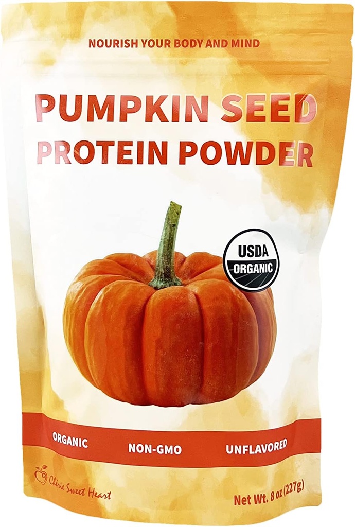 Cherie Sweet Heart Pumpkin Seed Protein Powder 8 oz, 100% Ez-GMO, Dairy-Free, Keto-Friendly, Gluten-Free, Soy-Free, Landareetan oinarritutako proteina