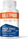 Bulletproof Lemon-Flavored Omega Krill Complex Softgels, 120 greve, fiskoljetillskott för hjärn- och hjärthälsa