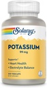 Solaray Kalium 99 mg - Electrolyte Balance Formula - Kalium Supplement for elektrolyter, vaskulær og hjerte helsestøtte - 60-dagers pengene tilbake garanti, Lab verifisert, 200 Services, 200 Vegkaps