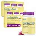 Curist Esomeprazole 20mg Capsules Delayed-Release 84 Count - Acid Reflux Medicine for Heartburn Relief - Two Packs of 42 Count Capsules (84 Total) - Acid Reflux Relief