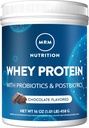 MRM Nutrition Whey Protein | Chocolate Flavored |18g Protein | mit 2 Billion probiotics + Verdauungsenzyme + BCAAs | Hohe Absorption + Verdauung | Hormon + Antibiotika Kostenlose | 17 Servierungen