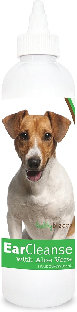 Zdrave pasme Jack Russell Terrier čiščenje ušesa z Aloe Vera Cucumber Melon 8 oz
