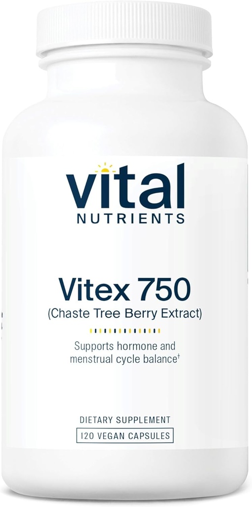 Vitex 750 | 750mg Chaste Tree Berry ekstrakt | Hormooni, viljakuse ja menstruaaltsükli tasakaalu toetamine * | Gluteen, piima, soja vaba | Mitte-GMO | 120 kapslit