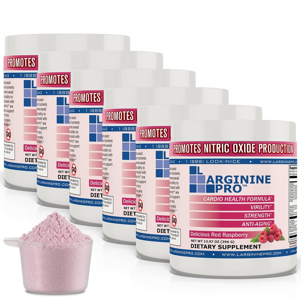 | 5,500mg L-Arginine Plus L-Citrulline 1,100mg | Powder Drink Mix | Nitric Oxide Booster | Supports Pre Workout Energy, Blood Flow & Circulation for Men & Women