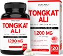 Tongkat Ali For Men 1200mg (200 do 1 Extract) - 120 Capsules - Longjack Supplement - Premium Tonkat- Ali Supplement - Support Strength, Drive, Athletic Performance & Muscle Mass - Gluten Free & Non-GMO