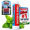 Olbas Inhaler Aromatherapy, Essential Oil Inhaler with Natural Oils, 0.01 Oz Each, 3 Pack, Pocket Sized Nasal Inhaler Stick for Clear Breathing and Sinus Relief.