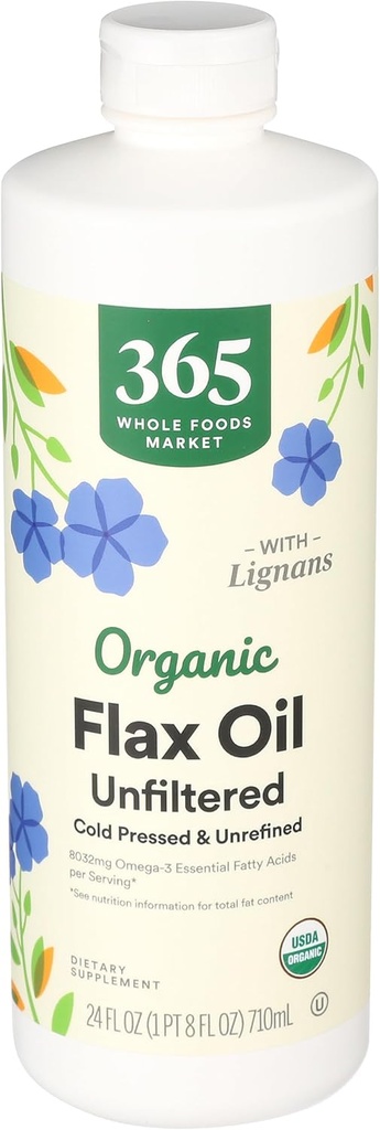 365 by Whole Foods Market, Organic Flax Oil High Lignan, 24 Fl Oz
