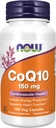 Now Supplements, CoQ10 150 mg, Pharmaceutical Grade, All- Trans Form produceret ved gæring, 100 Veg Kapsler