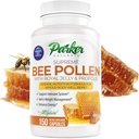 Parker Naturals Ba Universal Polen Capsules 3520 mg Royal Jelly, Ba Pollen, และผึ้ง Propium Capsues, Alla Polen Pluplelement for Auths, 150 Capsells