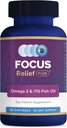Focus Relief Plus Suchy Eye Formuła (90 ct. 30 Day Supply) Suchość Omega 3 Suplement - Suchość Eye Relief Suplement -Omega 3 Olej rybny dla Suchego Eye