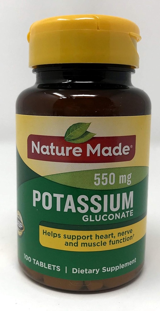 Nature Made Potassium Gluconate 550mg Pack of 2