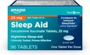   Basic Care Nighttime Sleep Aid Tablets for Adults, Doxylamine Succinate 25 mg, 96 Count