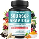 Soursop Graviola Capsules with Elderberry, Turmeric, Ginger, Milk Thistle, Tart Cherry and More - 120 Capsules for 4 Months Supply