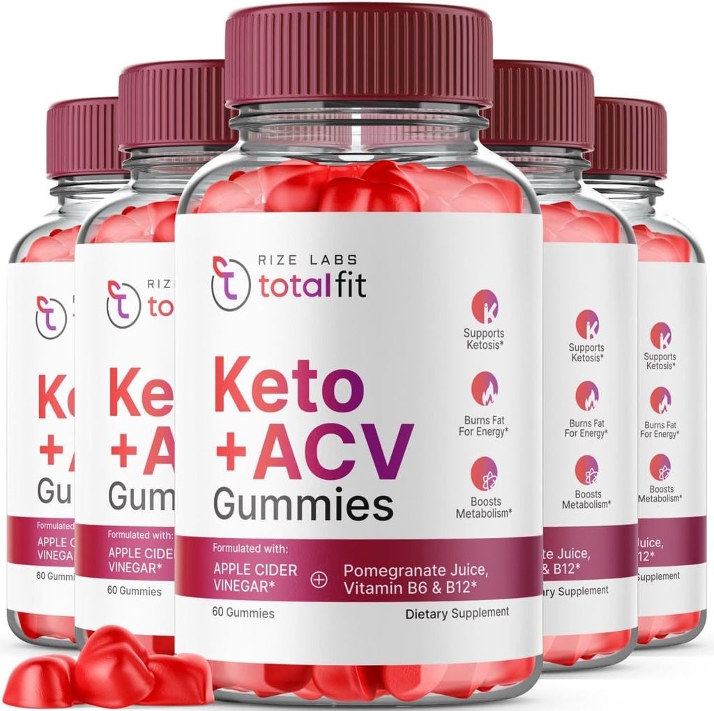 לגלם את המעבדות Total Fit Keto ו- ACV Gummies, תוספת לאבד שומן Belly עבור ירידה במשקל מתקדם, פורמולה כוח מקסימלי - חבילת של 5(300 מסטיקנים)