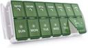 TookMag Weekly Medicine Pill Organizer 2 gånger om dagen, Easy Fill AM PM Pill Box, Large Capacity Quick-Refill 7 Day Pill Cases för Pills / Vitamin / fiskolja / tillägg (Patent Registered)
