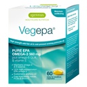 Igennus Vegepa Omega 3 Wild Fish Oil & Evening Primrose Oil Blend, 560 mg EPA Plus GLA, 60 Small Softgels