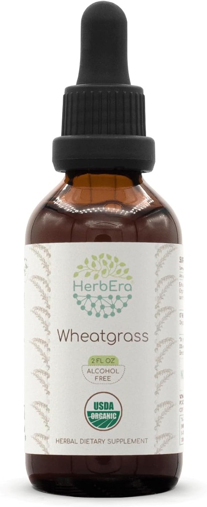 HerbEra Wheatgrass B60 USDA Tincture Tinuture, High-Ponency Herbal Drops, chất lỏng bổ sung ngũ cốc hóa chất (Trilar aestivum) Thuốc lá 2z)