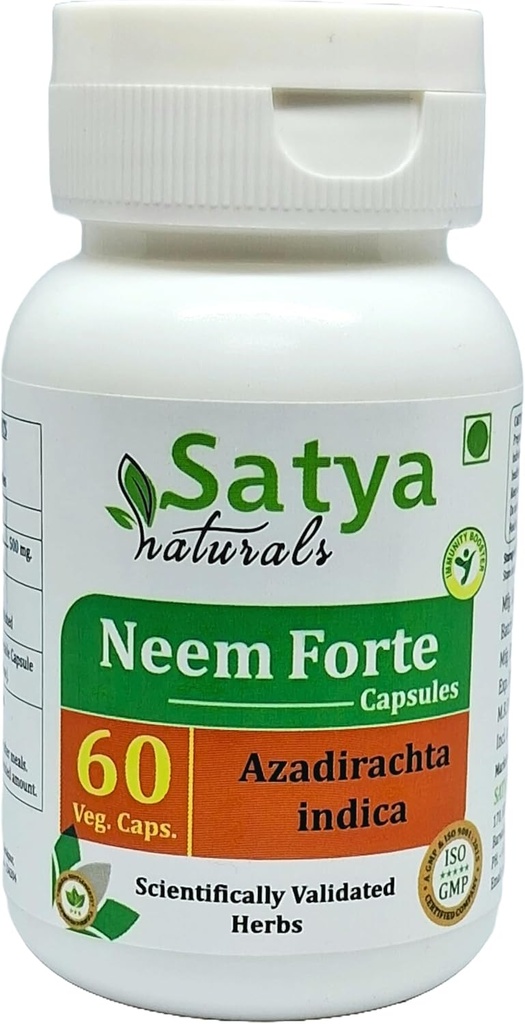 Neem Forte kapselit 500 mg. 60 Veg. Kapseli Neem (Azadirachta Indica) Extract kapselit miesten ja naisten .