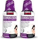FORCE FACTOR Somnapure, 2-pack, unilääke aikuisille melatoniinia, valeriaanalaista juuria, & sitruunan balsamia, nestemäisempi lisänä langenneeseen uneen Nopeammin, pysy pitkään unessa, & herää virkistettynä, 16oz, 48 tarjoilua