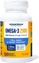 Oceanblue Professional Omega-3 2100-120 ct - High-Potency Triple Strength Burpless Fish Oil with EPA, DHA & DPA - Wild Capt - Orange Flavor, 60 Servings