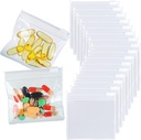 52 Packs Pill Pouch Çantalar Yumurta Pulsuz Pill Çantalar 12mil 3 x 2.75 düyməli Kiçik Zip Reusable Drug Çantalar Sənaye Pouches, Kağız, Kiçik Craft Pieces