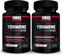 Force Factor Yohimbine Supplement voor mannen, Yohimbe Bark Extract met Superior Absorptie om prestaties te verbeteren, 6mg Yohimbine Bark Pillen met belangrijke natuurlijke ingrediënten, 30 Tellen (pakket van 2)