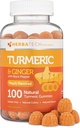Turmeric Curclusin Gummies with Black Perper & jink root (100 เคานต์) Supplements (100) สําหรับผู้ใหญ่และเด็ก - การสนับสนุนร่วมกันและความปลอดภัยของเวก้า
