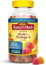 Luonto valmistettu Miesten Multivitamiini Gummy Omega-3, Miesten Gummy Multivitamiinit päivä ravitsemus tukea, 150 Gummy vitamiinit ja mineraalit, 75 päivän tarjonta
