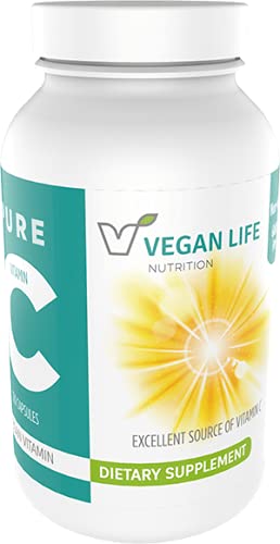 Pure Vitamin C Supplement - Gluten-Free, Non-GMO - Immune Support and White Blood Cell Health - 120 Capsules