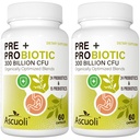Probiotics for Women & Men - 300 Billion CFU, 24 Strains + 15 Organic Herbs Prebiotics Blend, Daily Probiotic for Digestive Health, Immune, Gut, Bloating - 120 Vegetarian Capsule (120-Days Supply)