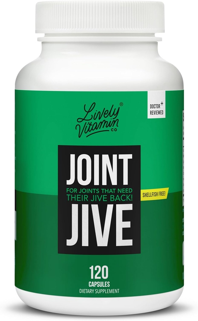 LIVELY VITAMIN CO. Joints Joints - Lubrykat Joints (Knee, Ankle, Neck, Shoulder, Back) - Collagen - Glukozamina - MSM - Quercetin - Chondroitin - Diabelski Pazur - Formuła bez skorupiaków - 120